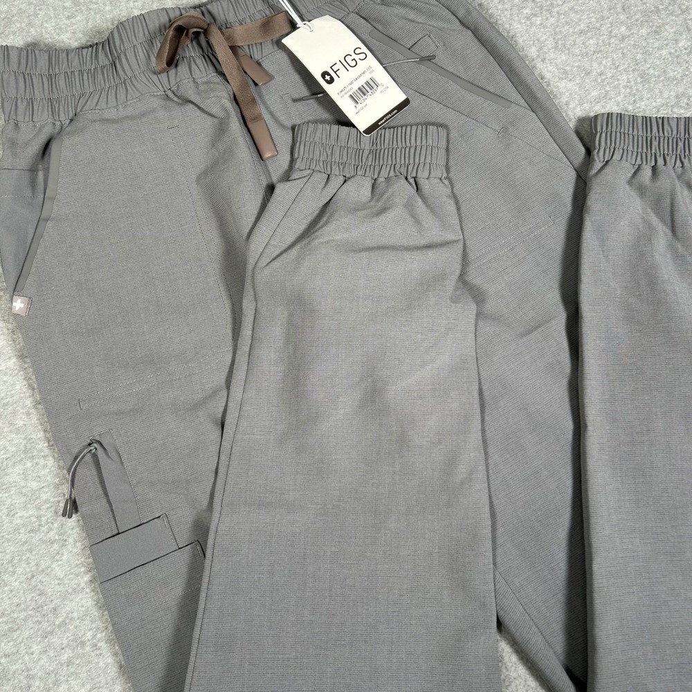 FIGS Charlotte 21‎ Pocket Slim Scrub Pants Womens XXS Gray Technical Joggers